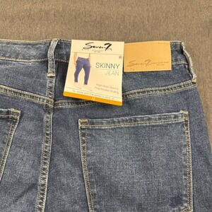 Seven7 Womens High Rise Skinny Jeans Dark Wash Stretch Denim Size 12 NWT